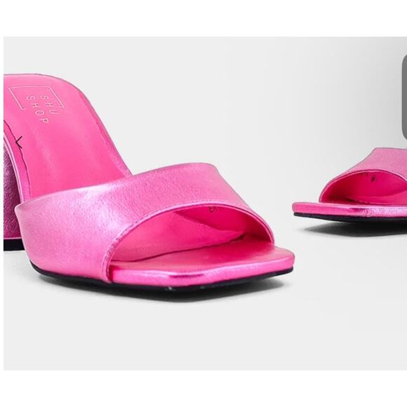 VICI Shu Shop ENYA metallic pink heel size 7 New with box $64 retail - Picture 2 of 9